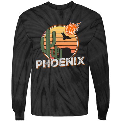 Phoenix Basketball B Ball City Arizona Fan Pride Tie-Dye Long Sleeve Shirt