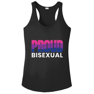Proud Bisexual Bisexuality LGBT Bisexual Pride Flag Ladies PosiCharge Competitor Racerback Tank
