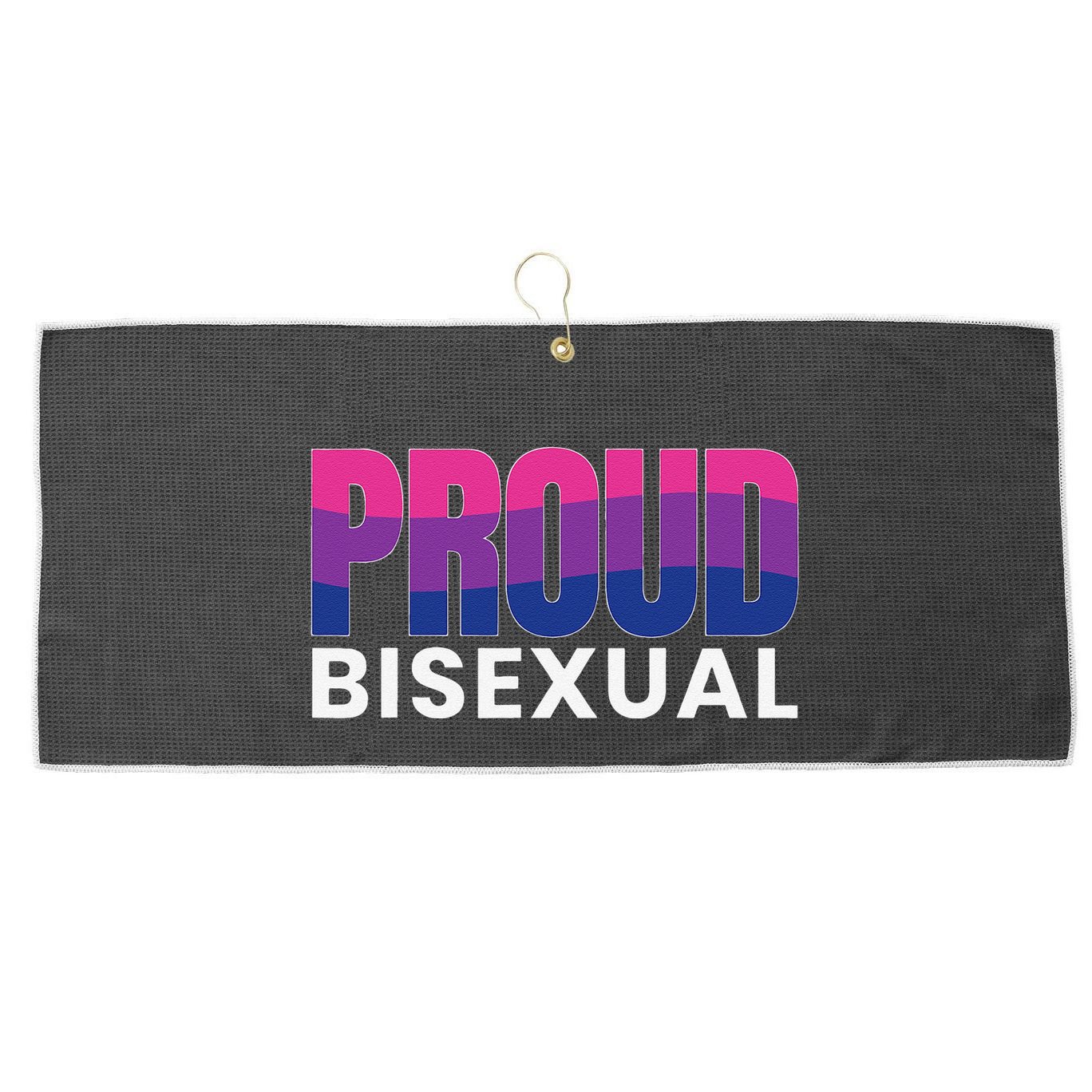 Proud Bisexual Bisexuality LGBT Bisexual Pride Flag Large Microfiber Waffle Golf Towel
