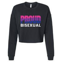 Proud Bisexual Bisexuality LGBT Bisexual Pride Flag Cropped Pullover Crew
