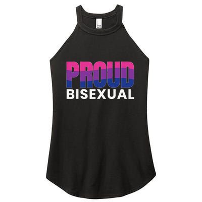 Proud Bisexual Bisexuality LGBT Bisexual Pride Flag Women's Perfect Tri Rocker Tank