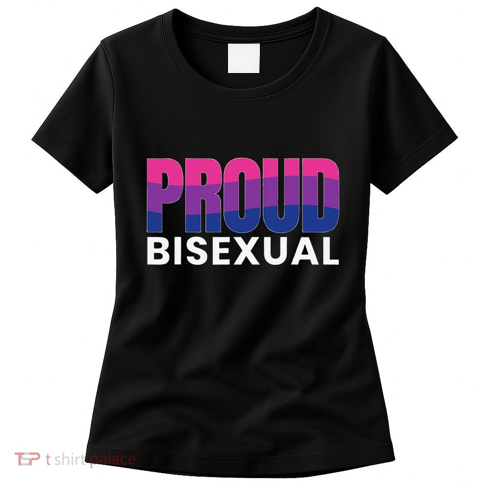 Proud Bisexual Bisexuality LGBT Bisexual Pride Flag Womens T-Shirt
