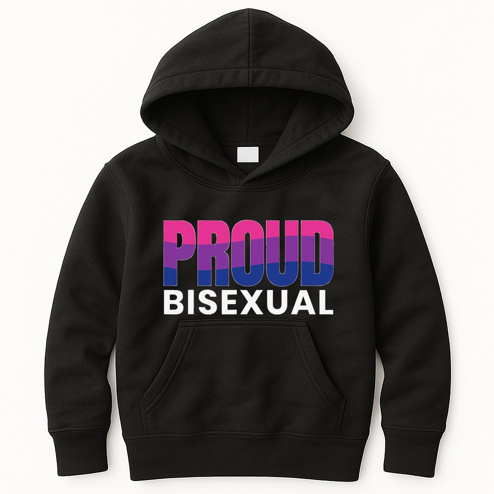 Proud Bisexual Bisexuality LGBT Bisexual Pride Flag Kids Hoodie