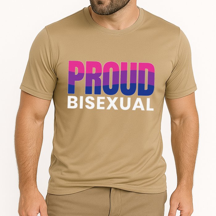 Proud Bisexual Bisexuality LGBT Bisexual Pride Flag Cooling Performance Crew T-Shirt
