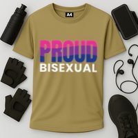 Proud Bisexual Bisexuality LGBT Bisexual Pride Flag Cooling Performance Crew T-Shirt