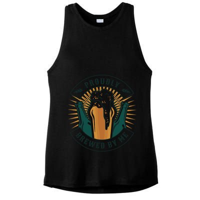 Proudly Brewed By Me Beer Ladies PosiCharge Tri-Blend Wicking Tank