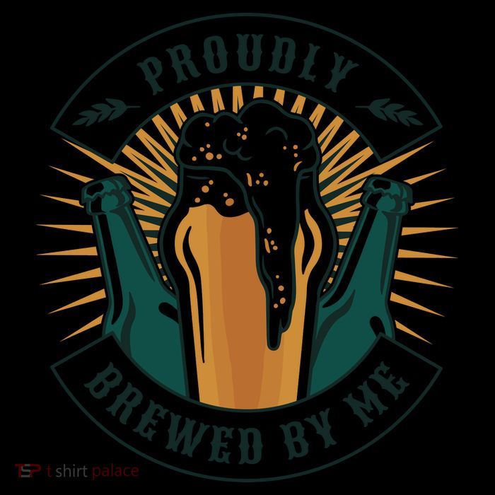 Proudly Brewed By Me Beer Button