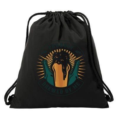 Proudly Brewed By Me Beer Drawstring Bag