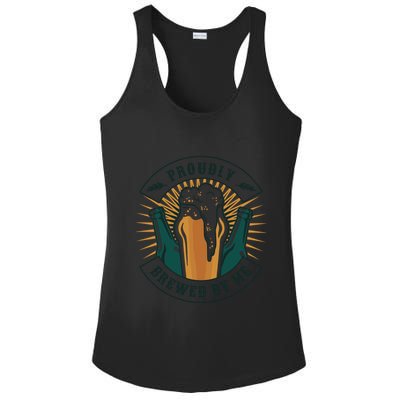 Proudly Brewed By Me Beer Ladies PosiCharge Competitor Racerback Tank