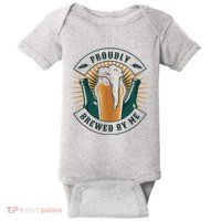 Proudly Brewed By Me Beer Baby Bodysuit