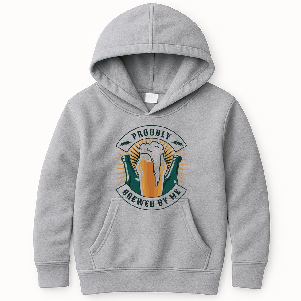 Proudly Brewed By Me Beer Kids Hoodie