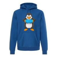 Penguin Boxer Boxing Gloves Sports Premium Hoodie