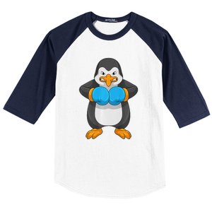 Penguin Boxer Boxing Gloves Sports Baseball Sleeve Shirt