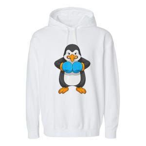 Penguin Boxer Boxing Gloves Sports Garment-Dyed Fleece Hoodie