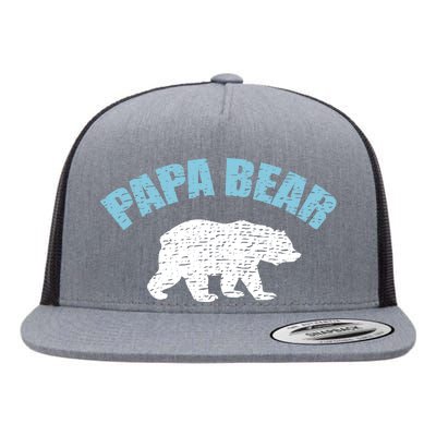 Papa Bear Bear Papa Tee Flat Bill Trucker Hat