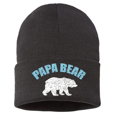 Papa Bear Bear Papa Tee Sustainable Knit Beanie