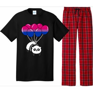 Panda Balloon Bisexual Pride Gift Pajama Set