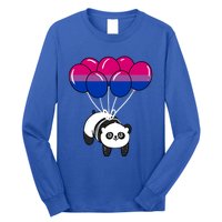 Panda Balloon Bisexual Pride Gift Long Sleeve Shirt