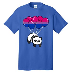 Panda Balloon Bisexual Pride Gift Tall T-Shirt