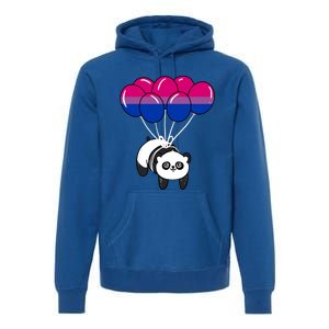 Panda Balloon Bisexual Pride Gift Premium Hoodie