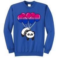 Panda Balloon Bisexual Pride Gift Tall Sweatshirt