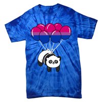 Panda Balloon Bisexual Pride Gift Tie-Dye T-Shirt