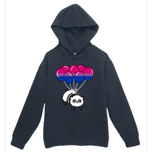 Panda Balloon Bisexual Pride Gift Urban Pullover Hoodie