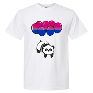 Panda Balloon Bisexual Pride Gift Garment-Dyed Heavyweight T-Shirt