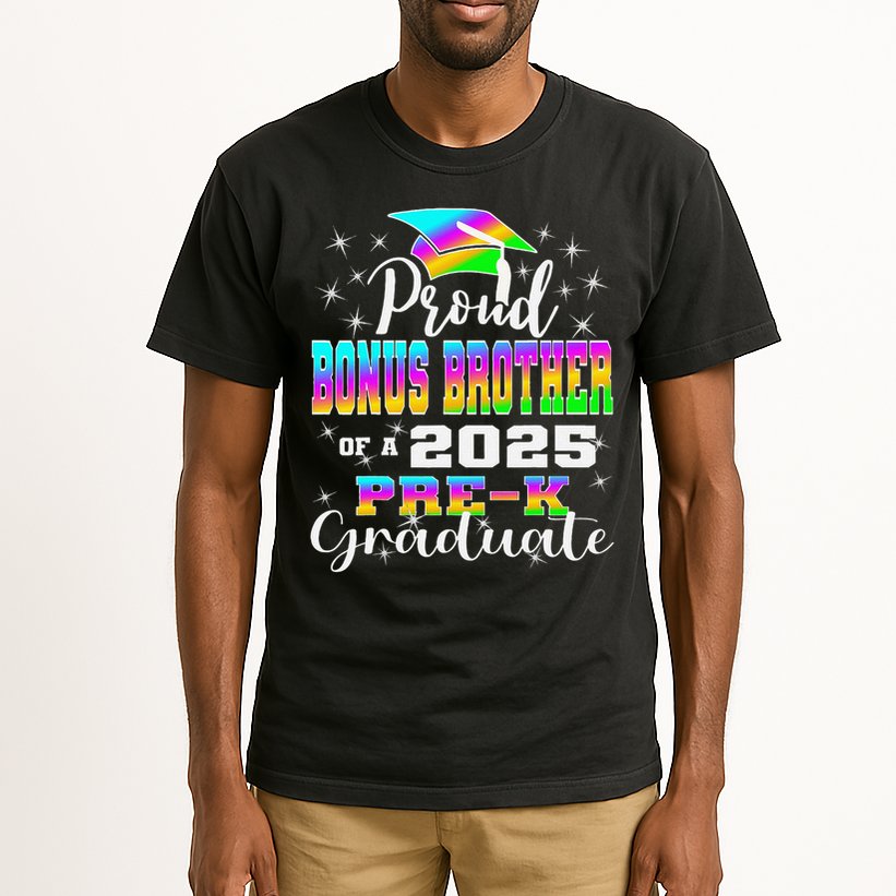 Proud Bonus Brother of Pre K School Graduate 2025 Tall T-Shirt
