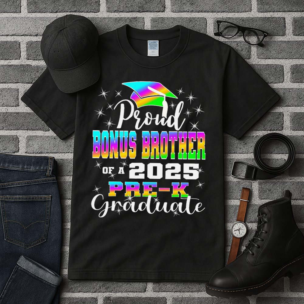 Proud Bonus Brother of Pre K School Graduate 2025 Tall T-Shirt