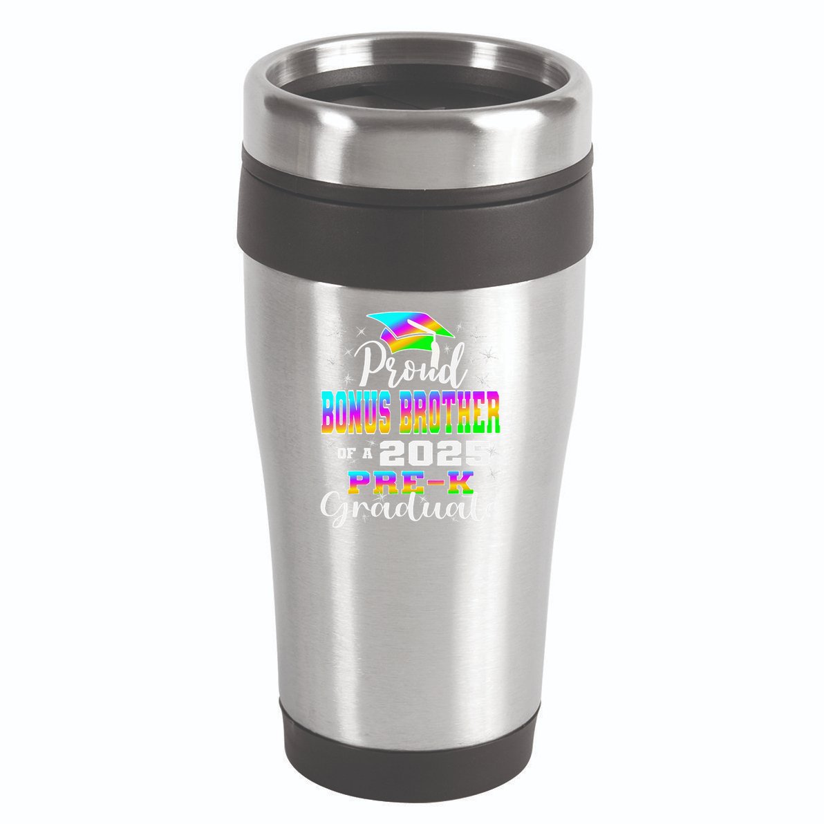 Proud Bonus Brother of Pre K School Graduate 2025 16oz Travel Tumbler