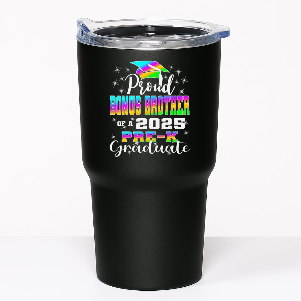 Proud Bonus Brother of Pre K School Graduate 2025 Tumbler