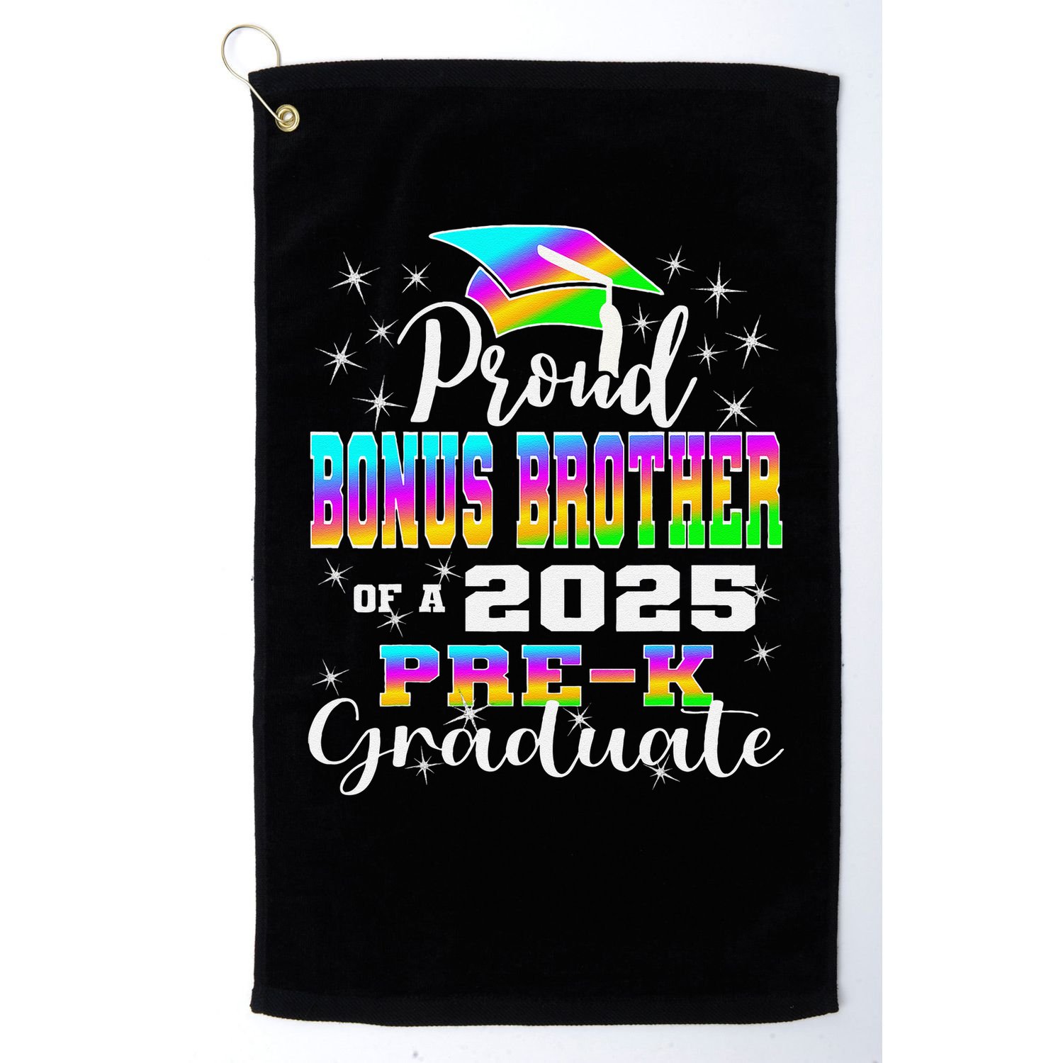 Proud Bonus Brother of Pre K School Graduate 2025 Golf Towel