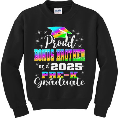 Proud Bonus Brother of Pre K School Graduate 2025 Kids Sweatshirt