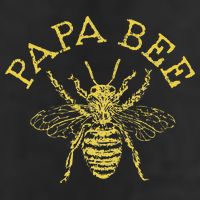 Papa Bee Beekeeper Funny Fathers Day Bee Lover Gift 7 Panel Mesh Trucker Snapback Hat
