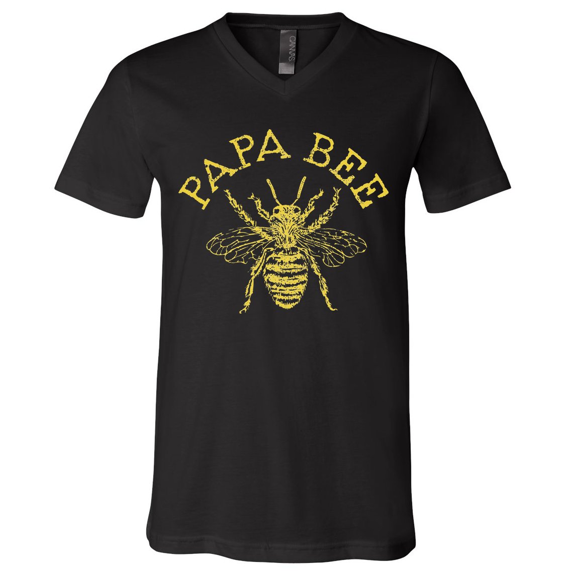 Papa Bee Beekeeper Funny Fathers Day Bee Lover Gift V-Neck T-Shirt