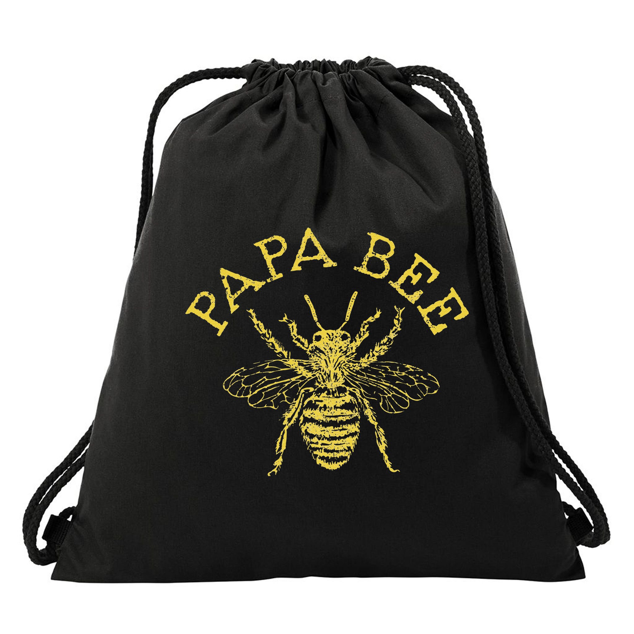 Papa Bee Beekeeper Funny Fathers Day Bee Lover Gift Drawstring Bag