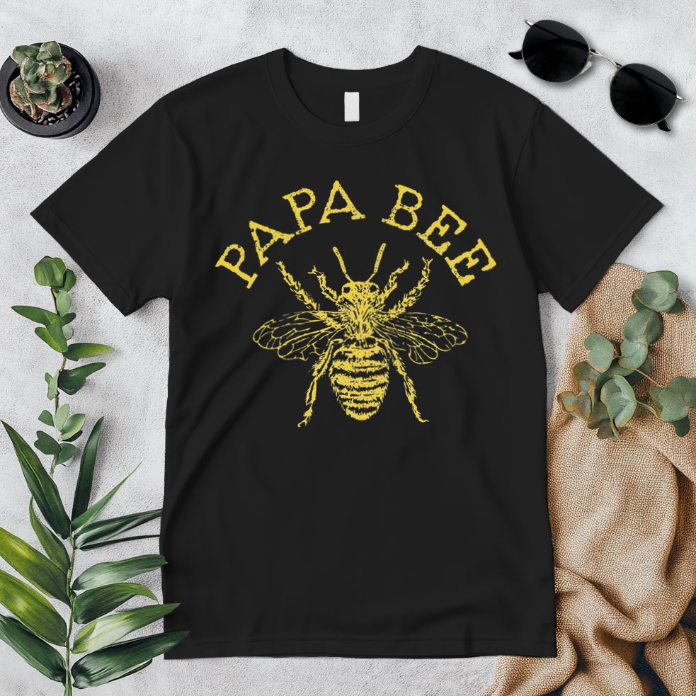 Papa Bee Beekeeper Funny Fathers Day Bee Lover Gift Premium T-Shirt