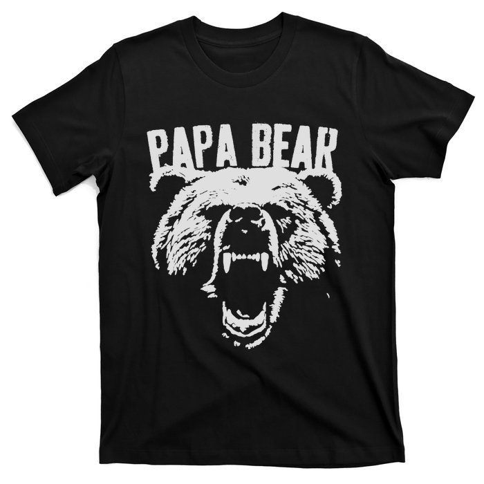 Papa Bear Best Dad Fathers Day Father Pop Vintage Gifts T-Shirt