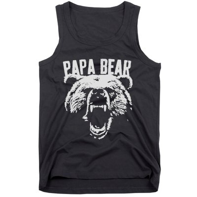 Papa Bear Best Dad Fathers Day Father Pop Vintage Gifts Tank Top