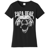 Papa Bear Best Dad Fathers Day Father Pop Vintage Gifts Women's T-Shirt