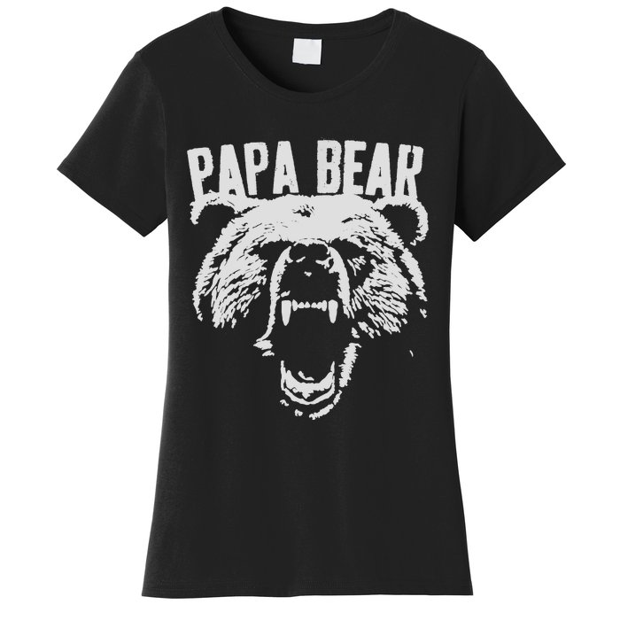 Papa Bear Best Dad Fathers Day Father Pop Vintage Gifts Women's T-Shirt