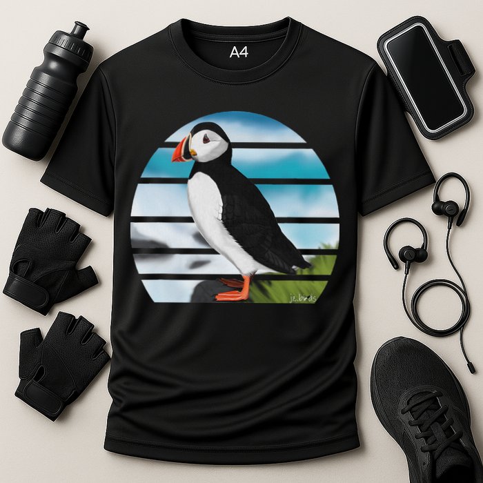 Puffin Bird Birder Ornithologist Biologist Birdwatcher Performance Shirt