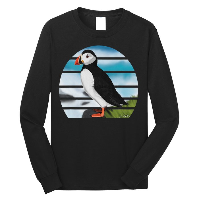 Puffin Bird Birder Ornithologist Biologist Birdwatcher Long Sleeve Shirt
