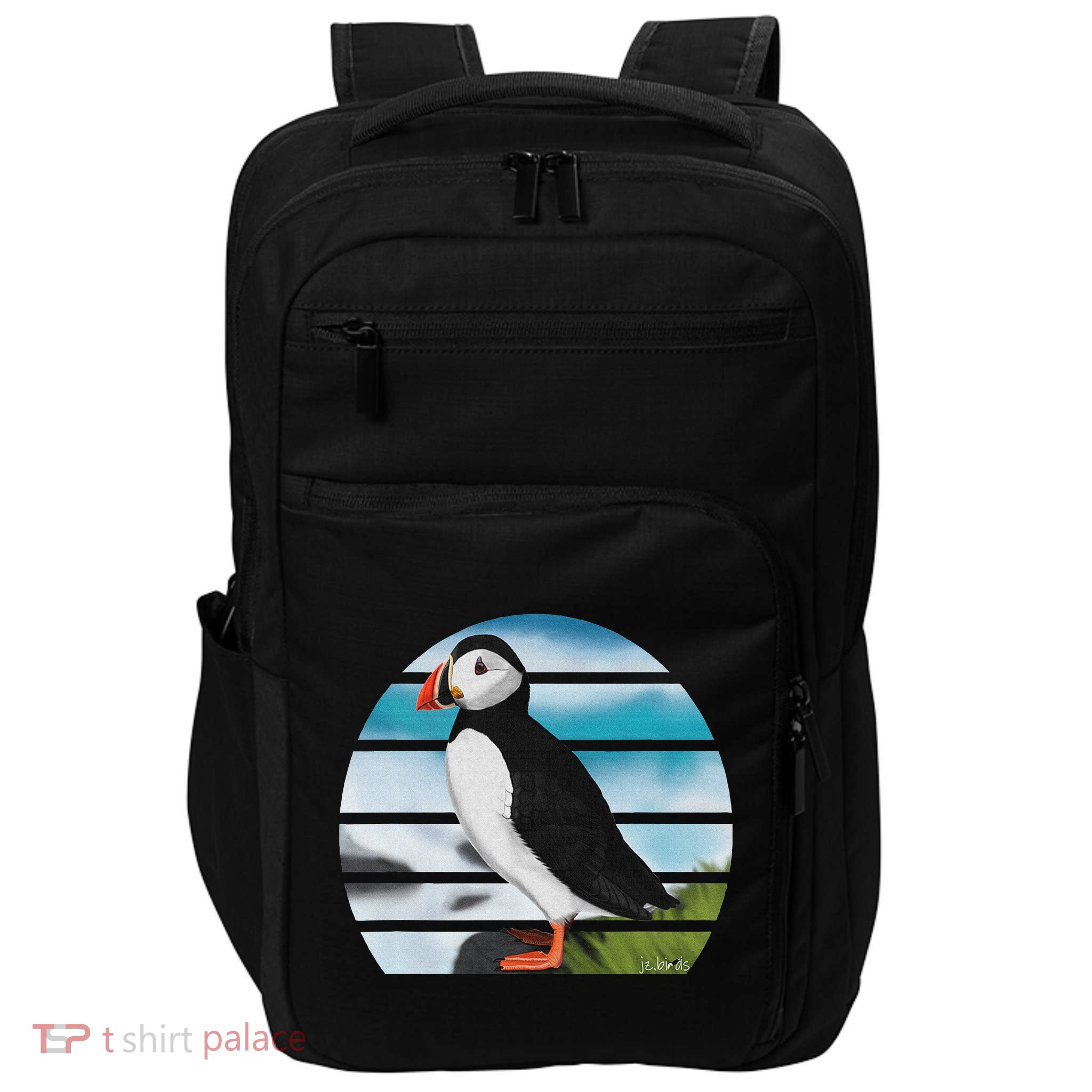 Puffin Bird Birder Ornithologist Biologist Birdwatcher Impact Tech Backpack
