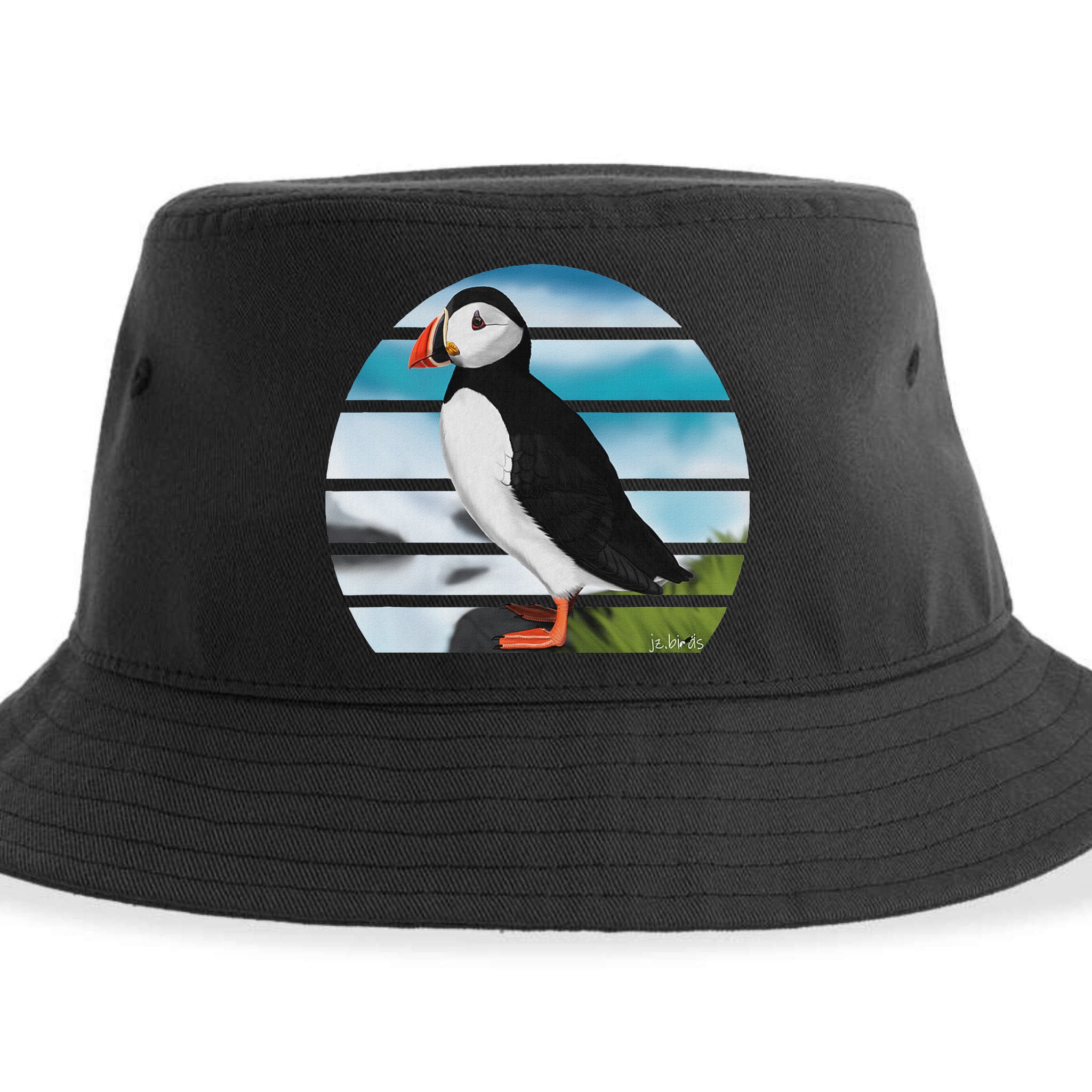 Puffin Bird Birder Ornithologist Biologist Birdwatcher Sustainable Bucket Hat