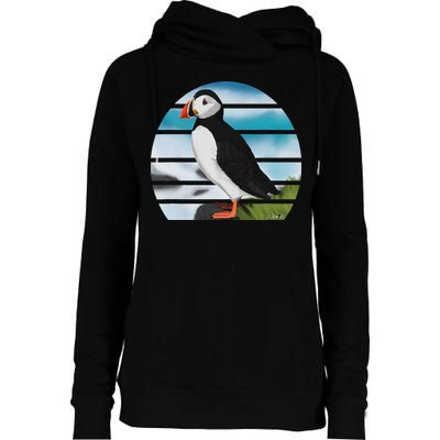 Puffin Bird Birder Ornithologist Biologist Birdwatcher Womens Funnel Neck Pullover Hood