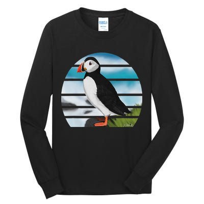 Puffin Bird Birder Ornithologist Biologist Birdwatcher Tall Long Sleeve T-Shirt
