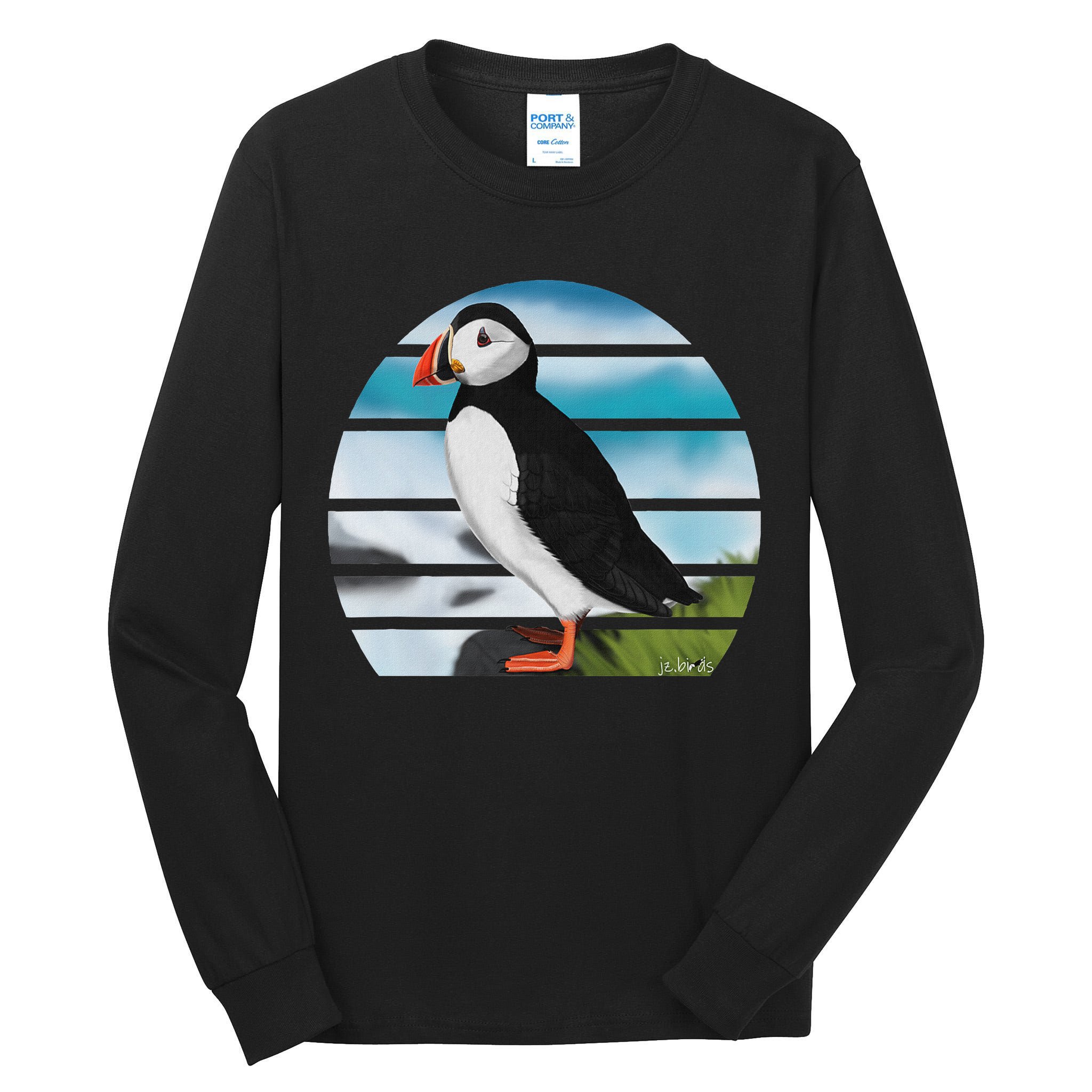 Puffin Bird Birder Ornithologist Biologist Birdwatcher Tall Long Sleeve T-Shirt