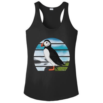 Puffin Bird Birder Ornithologist Biologist Birdwatcher Ladies PosiCharge Competitor Racerback Tank